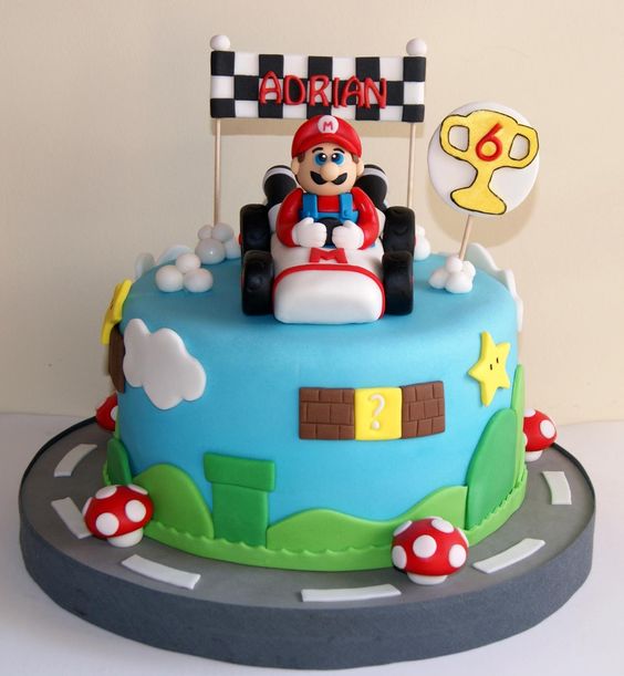 Diseños de pasteles de super Mario Bros