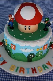 Diseños de pasteles de super Mario Bros