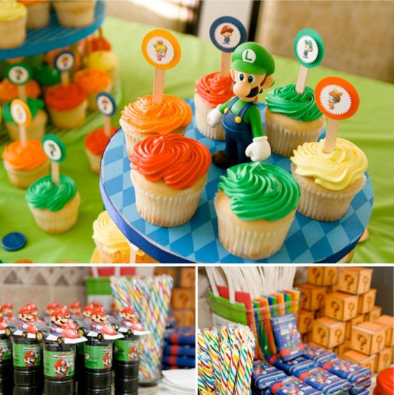 Detalles personalizados para fiesta de cumpleaños de Super Mario Bros