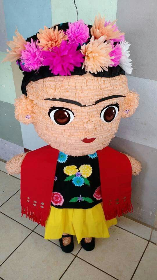 Piñatas para fiesta de Frida Kahlo