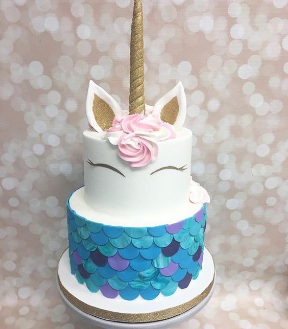 diseño de pasteles de unicornio