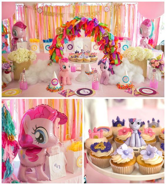 fiesta de my little pony para primer año de niñas