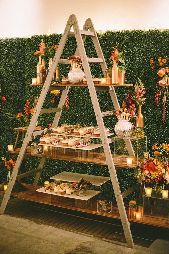 mesa de dulces verticales
