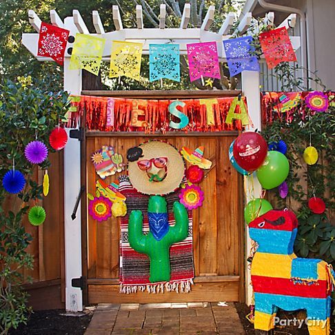 decoracion en colores mexicanos para fiestas