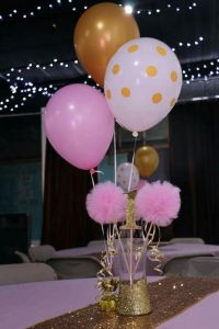 Decoración de fiestas con globos y tutus