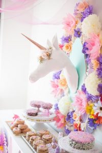 Decoración para cumpleaños de unicornios