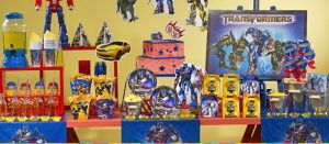 Decoración para fiesta de Transformers