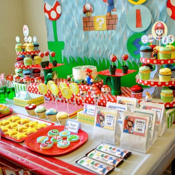 Democracia montar público Fiesta de Mario Bros - decoracion de mario bros para cumpleaños de niño