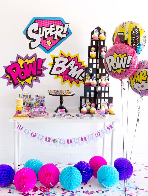 Ideas para un cumpleaños de Superhero girls -