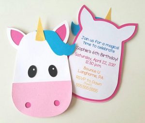invitaciones sencillas para fiesta de unicornio (2)