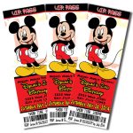 invitacion de mickey mouse ticket master
