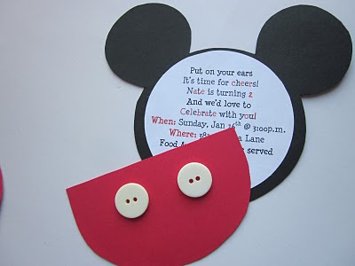 Invitaciones de Mickey Mouse hechas a mano