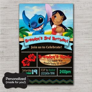 Invitaciones de lilo & stitch