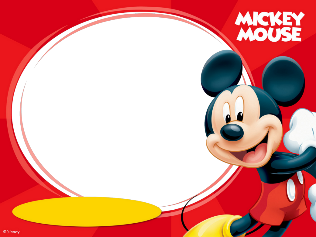 Marcos para invitaciones de Mickey Mouse Gratis