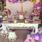 fiesta de unicornio para primer año de niñas