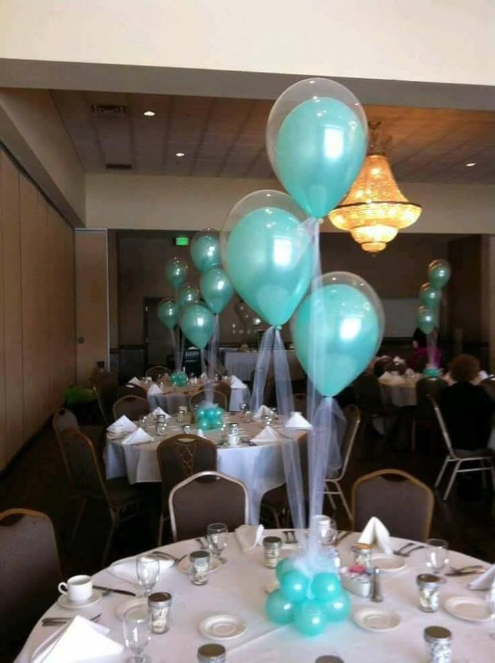 Ideas para de mesa bautizo con globos - Decoracion de Fiestas