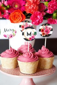 cupcakes de cumpleaños para mujeres